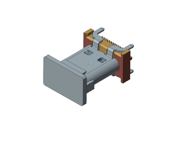 TYPE CF 24P直立式SMT有柱 H=12.0-13.0-13.5-15.0，外殼腳長1.7